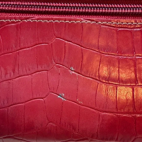 Prada VINTAGE Red Embossed Leather Wallet - Picture 4 of 7